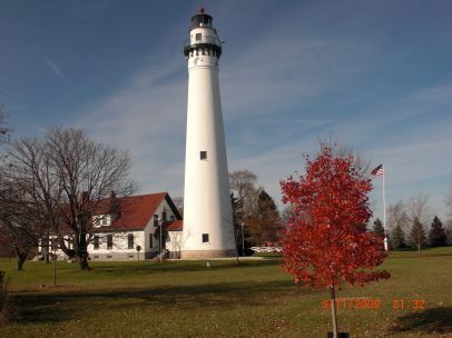Wind Point  (November,2009) einer der höchsten und ältesten  Leuchttürme an den Great Lakes 